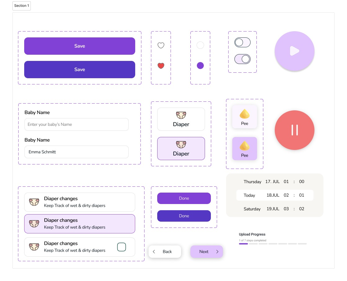 Hello Baby UI component board