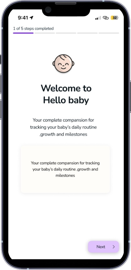 Onboarding screen before iteration